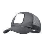 Casquette avec filet latéral et patch frontal personnalisable Trucker couleur gris première vue