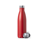 Bouteille en acier inoxydable avec bouchon à vis en acier 550ml couleur rouge première vue