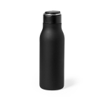 Gourde isotherme en inox avec poignée sur le couvercle 600ml Fancy couleur noir première vue