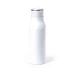 Gourde isotherme en inox avec poignée sur le couvercle 600ml Fancy couleur blanc première vue
