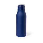 Gourde isotherme en inox avec poignée sur le couvercle 600ml Fancy couleur bleu marine première vue