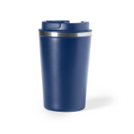 Mug isotherme inox personnalisable anti-fuite 350ml Elegant couleur bleu marine première vue