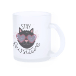 Tasse en verre mat pour impression d'images 300ml Frost Sublim couleur blanc transparent  troisième vue