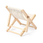 Support pliable de téléphone en forme de chaise longue DeckChair couleur beige  troisième vue