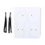 Tongs personnalisées noires sublimées, taille 40-43 Beach Sublim couleur blanc première vue