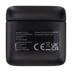 Écouteurs professionnel Bluetooth avec impression logo IPX4 TWS Hybrid couleur noir deuxième vue arrière