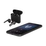 Écouteurs professionnel Bluetooth avec impression logo IPX4 TWS Hybrid couleur noir quatrième vue