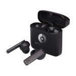 Écouteurs professionnel Bluetooth avec impression logo IPX4 TWS Hybrid couleur noir vue impression avec logo 2