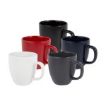 Mug avec impression doté de finition brillante de 430 ml Cappuccino couleur blanc deuxième vue en couleurs