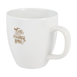 Mug avec impression doté de finition brillante de 430 ml Cappuccino couleur blanc vue avec impression sérigraphique