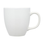 Mug avec impression doté de finition brillante de 430 ml Cappuccino couleur blanc vue latérale