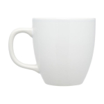 Mug avec impression doté de finition brillante de 430 ml Cappuccino couleur blanc deuxième vue latérale