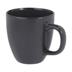 Mug avec impression doté de finition brillante de 430 ml Cappuccino couleur gris foncé