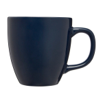 Mug avec impression doté de finition brillante de 430 ml couleur bleu marine vue latérale