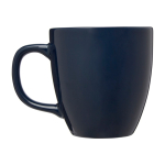 Mug avec impression doté de finition brillante de 430 ml couleur bleu marine deuxième vue latérale