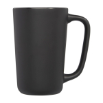 Grande tasse en céramique avec finition mate de 480 ml Americano couleur noir vue latérale