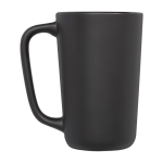 Grande tasse en céramique avec finition mate de 480 ml Americano couleur noir deuxième vue latérale