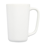 Grande tasse en céramique avec finition mate de 480 ml Americano couleur blanc vue latérale