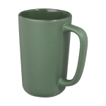 Grande tasse en céramique avec finition mate de 480 ml Americano couleur vert deuxième vue