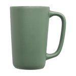 Grande tasse en céramique avec finition mate de 480 ml Americano couleur vert vue latérale