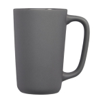Grande tasse en céramique avec finition mate de 480 ml Americano couleur gris foncé vue latérale