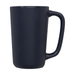 Grande tasse en céramique avec finition mate de 480 ml Americano couleur bleu marine vue latérale