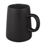 Mug pas cher personnalisable en forme de cruche de 450 ml Wide Base couleur noir