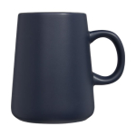 Mug pas cher personnalisable en forme de cruche de 450 ml Wide Base couleur bleu marine vue latérale