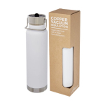 Gourde sportive en acier avec fonction thermos 750 ml Thor Sport couleur blanc