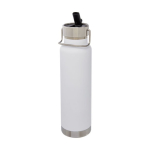 Gourde sportive en acier avec fonction thermos 750 ml Thor Sport couleur blanc quatrième vue