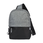 Sac à dos bandoulièremultipoches et à poignée unique DuoTone Mini couleur noir deuxième vue frontale
