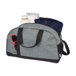 Sac de sport promotionnel en polyester recyclé DuoTone couleur noir deuxième vue