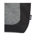 Sac recyclé publicitaire avec poche et fermeture éclair Tote DuoTone couleur noir vue détail 1