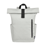 Sac à dos enroulable et étanche pour ordinateur portable de 15,6´´ couleur gris deuxième vue frontale