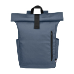 Sac à dos enroulable et étanche pour ordinateur portable de 15,6´´ couleur cyan deuxième vue frontale