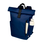 Sac à dos enroulable et étanche pour ordinateur portable de 15,6´´ couleur bleu marine deuxième vue