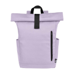 Sac à dos enroulable et étanche pour ordinateur portable de 15,6´´ couleur lilas deuxième vue frontale
