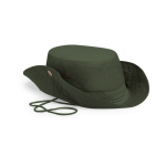 Chapeau de safari 100% coton avec visière ajustable et cordon assorti couleur vert première vue