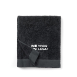 Serviette bain personnalisable 90 x 150 cm couleur gris foncé avec zone d'impression