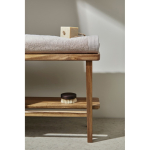 Serviette publicitaire en coton et lyocell 70 x 140 cm couleur beige vue d'ambiance