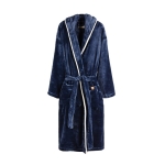 Peignoir en éponge de qualité avec capuche et poches GreenGlam L/XL couleur bleu marine deuxième vue