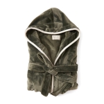 Peignoir en éponge de qualité avec capuche et poches GreenGlam L/XL couleur vert foncé