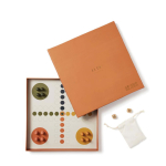 Jeu de société Ludo promotionnel au design original dans coffret couleur noir avec zone d'impression