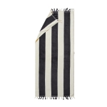 Serviette de plage personnalisée avec pompons 450 gr/m2 80x180 Seaside couleur noir