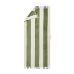 Serviette de plage personnalisée avec pompons 450 gr/m2 80x180 Seaside couleur vert foncé