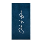 Luxueuse serviette en coton pour fauteuil 160x80cm Out of Office couleur bleu deuxième vue