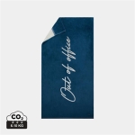 Luxueuse serviette en coton pour fauteuil 160x80cm Out of Office couleur bleu