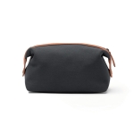 Trousse de toilette personnalisée en polyester recyclé EcoStylish couleur gris foncé