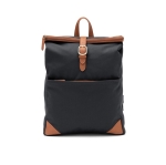 Sac à dos pour ordinateur en polyester recyclé avec boucle EcoStylish couleur gris foncé