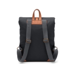 Sac à dos pour ordinateur en polyester recyclé avec boucle EcoStylish couleur gris foncé deuxième vue